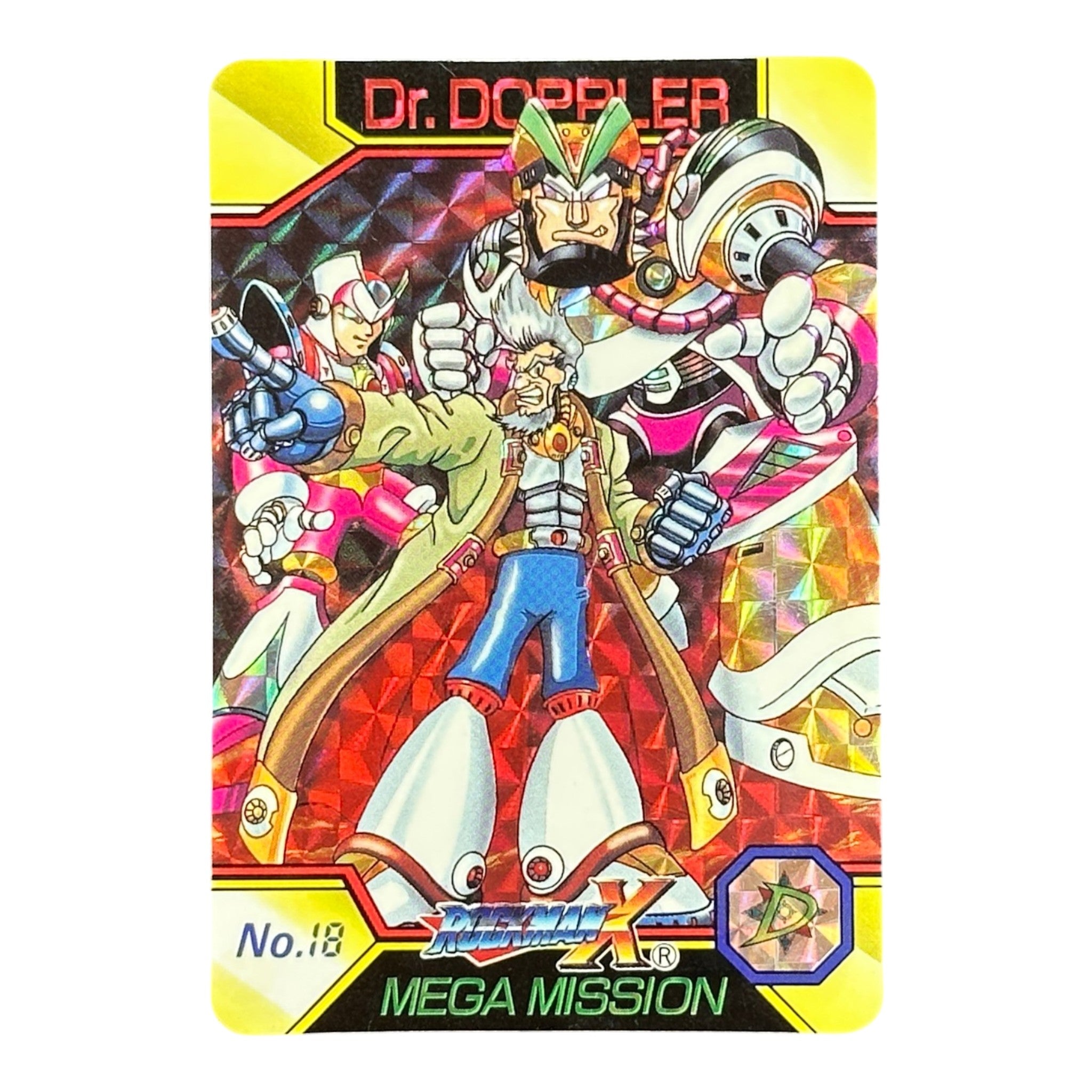 Dr. Doppler No.18 Megaman X Mega Mission Bandai 1995 Japan Prism Holo Card Capcom