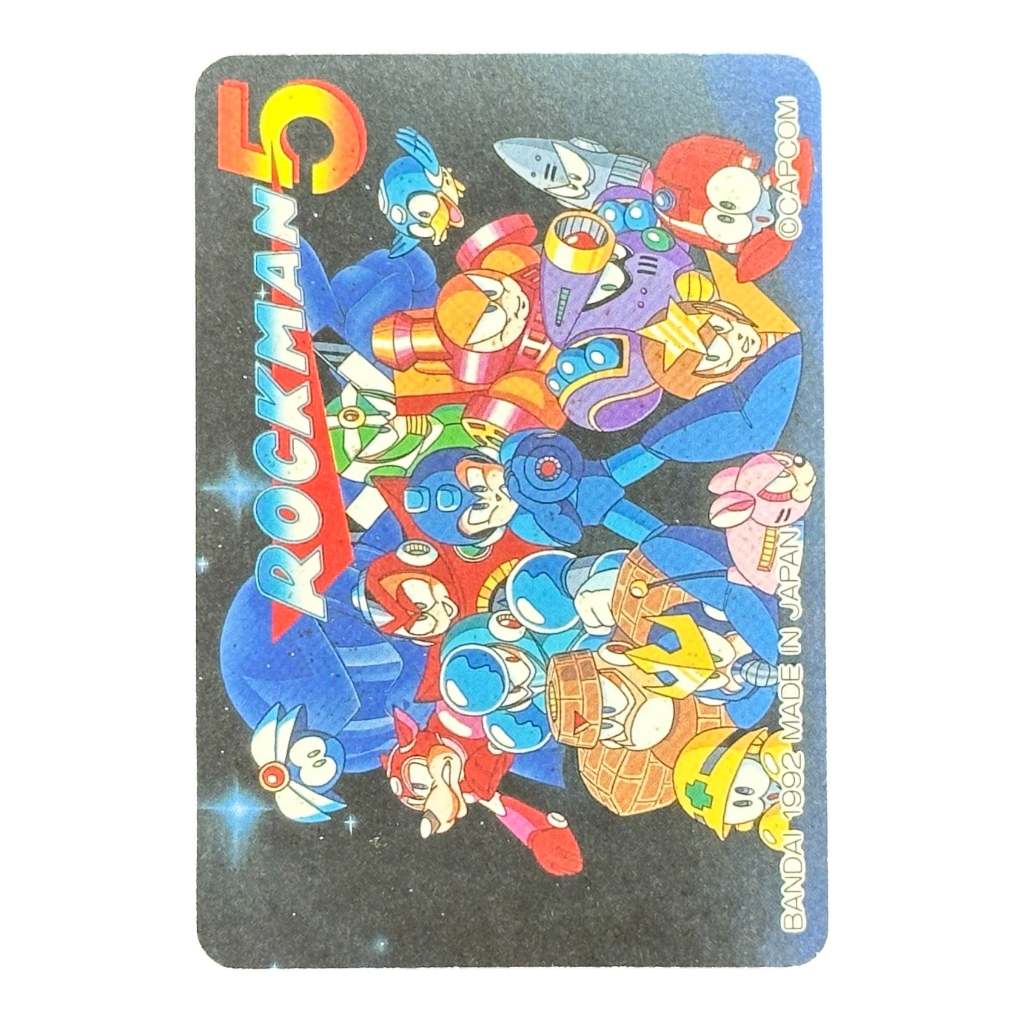 Rockman 7 No.88 Prism Holo Card Bandai Japan Megaman Boss Team Gravity Man Stone Man