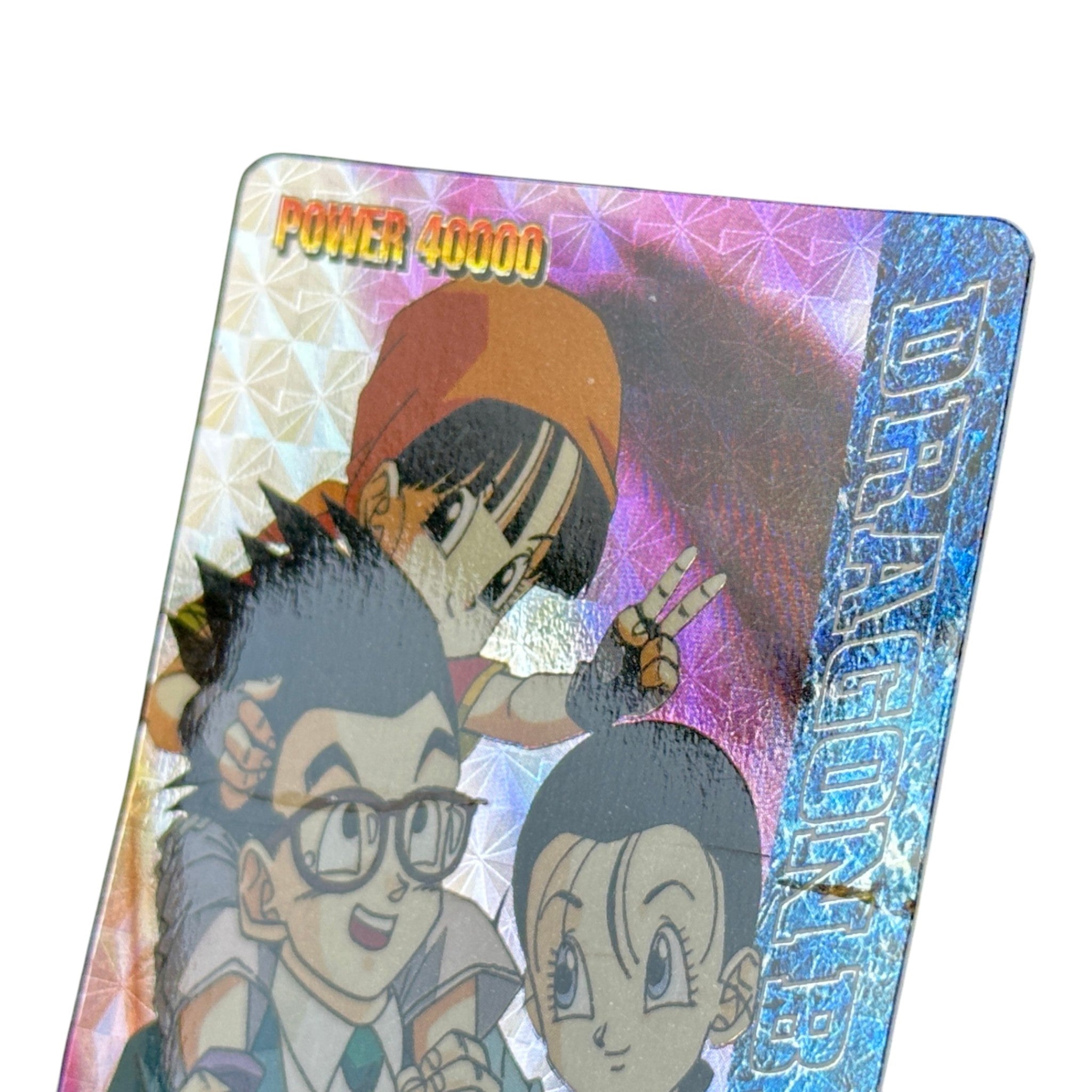 Dragon Ball GT Pan Gohan Videl Family Holographic Card 1996 Amada Prism Rare Japanese Anime Collectible