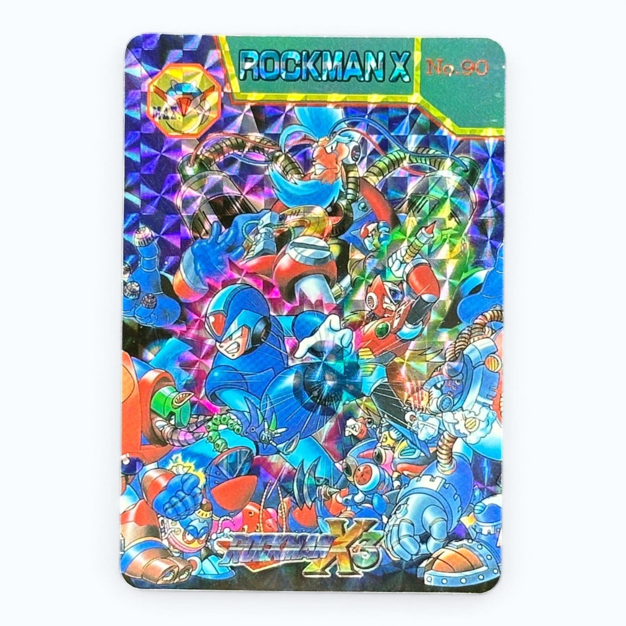 Mega Man X No.90 Prism Card Bandai 1995 Japanese Holo Rockman X Capcom