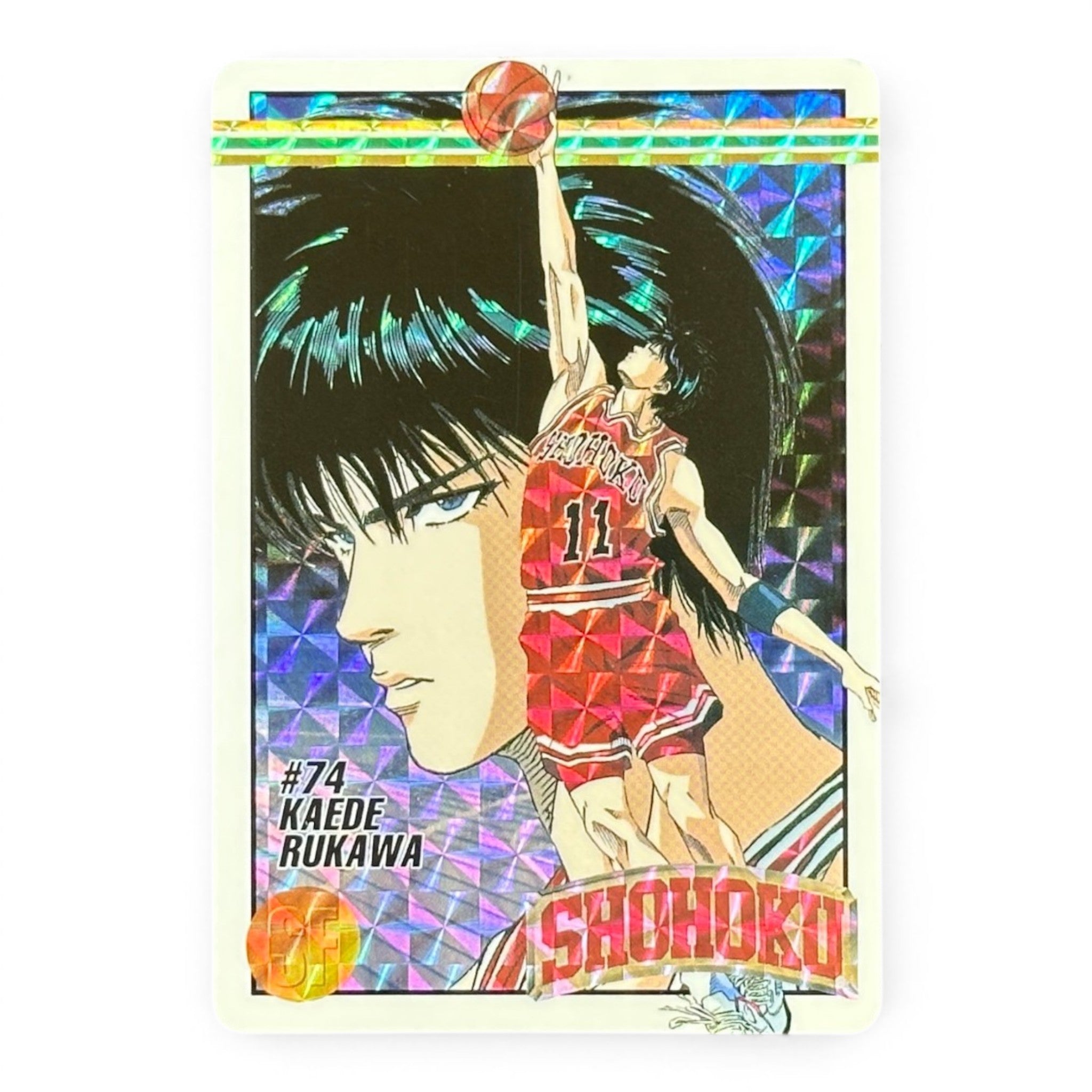Slam Dunk Kaede Rukawa #74 Bandai 1995 Japanese Holo Anime Card Rare Collectible