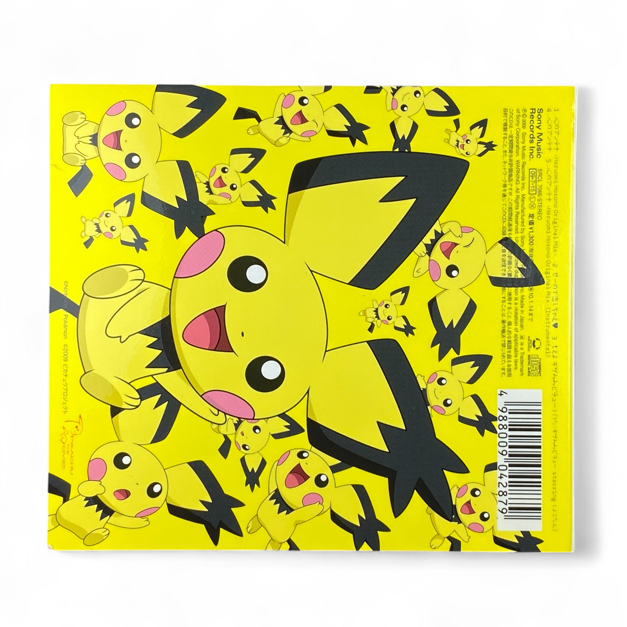 Pokémon anime soundtrack CD featuring Pichu