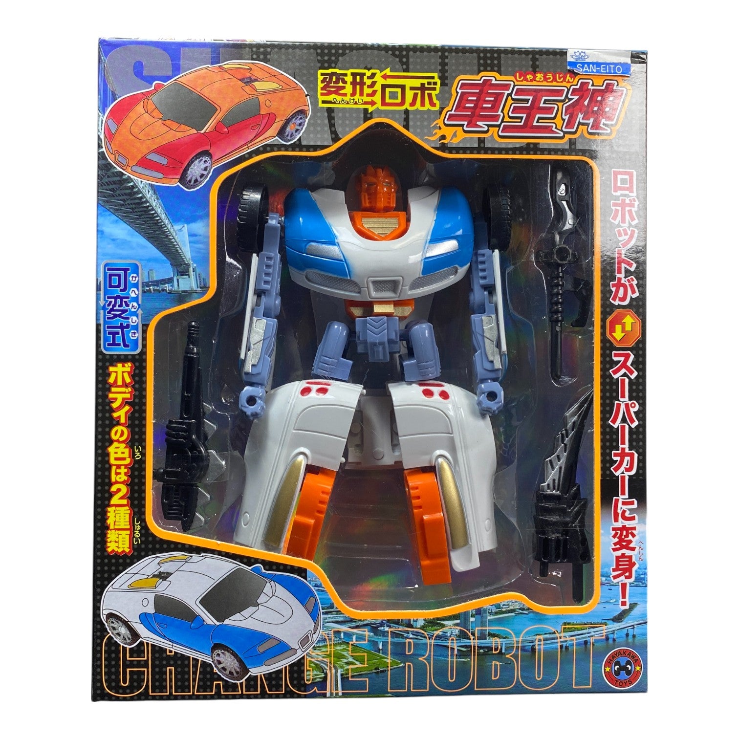 San-Eito Change Robot Transforming Car Vintage Unopened Boxed Toy