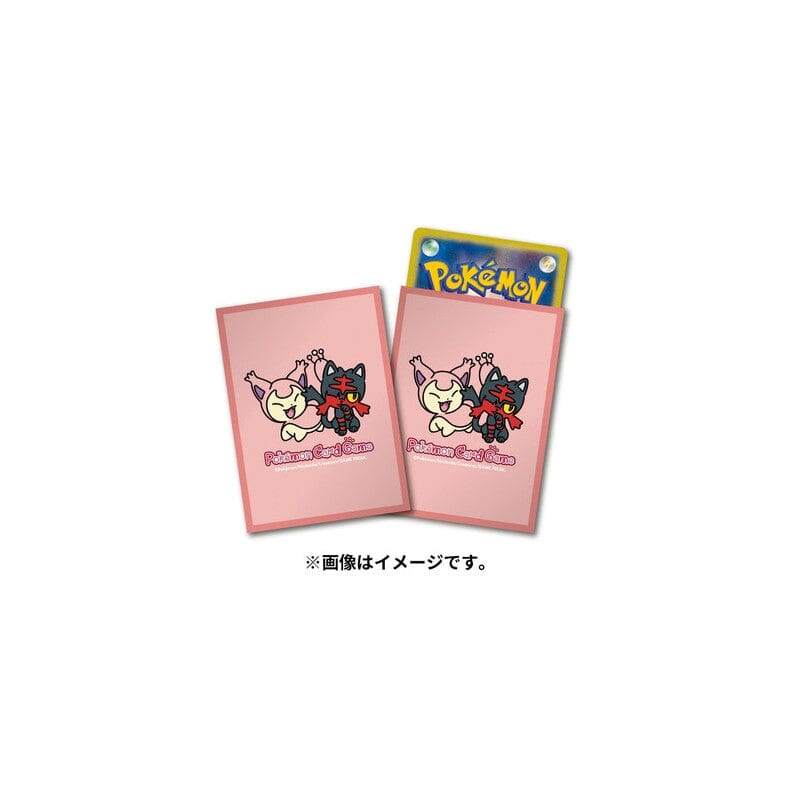 pokemon card sleeves pink Pokémon Card Sleeves Litten & Skitty – Japan Youkoso