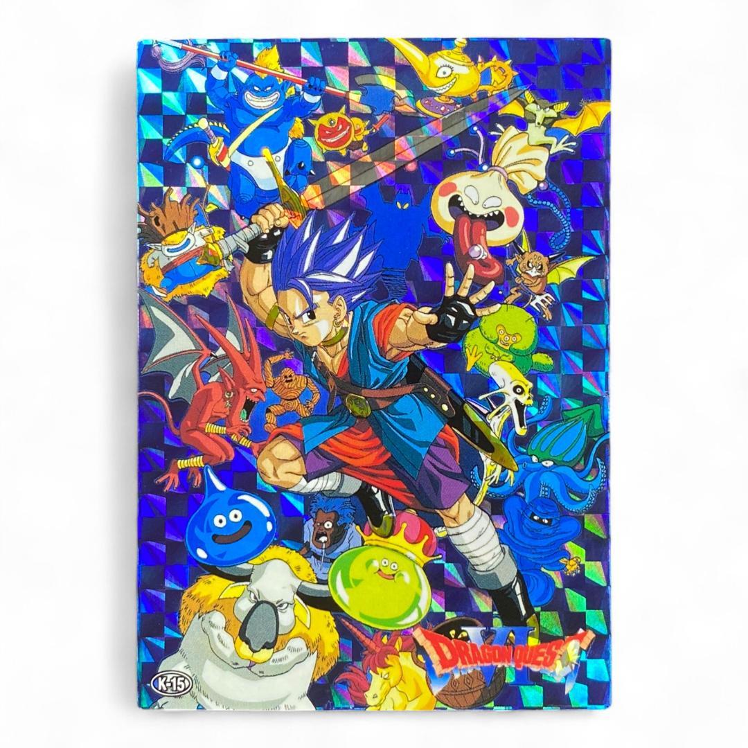 Dragon Quest VI hero and monsters holographic card K-15 vintage foil