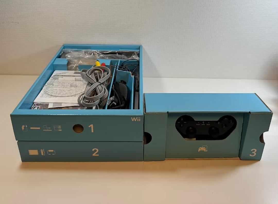 Nintendo Wii Console Set with Dragon Quest X USB Memory - Excellent Condition