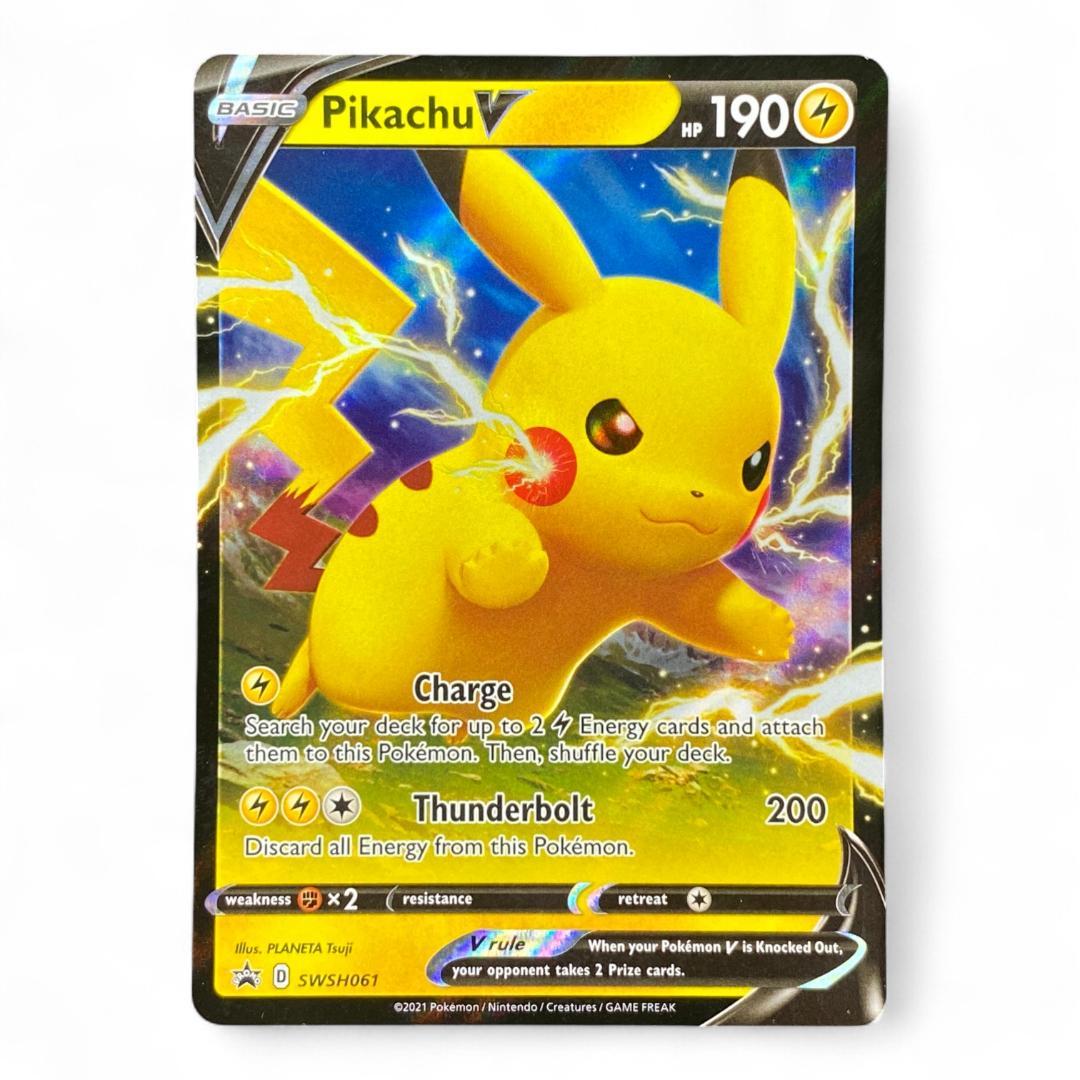 Pikachu V Promo SWSH061 Pokémon Card Holo Rare Thunderbolt Charge