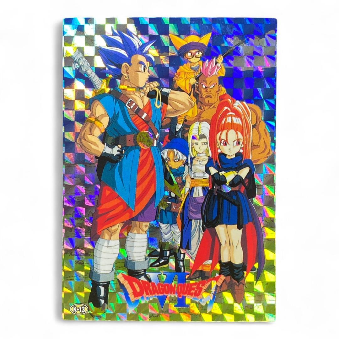 Dragon Quest VI party holographic card K-13 vintage foil