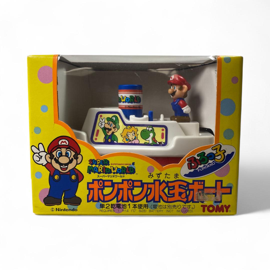 Vintage Unopened Super Mario World Frocco Pop-Pop Steam Boat by Tomy