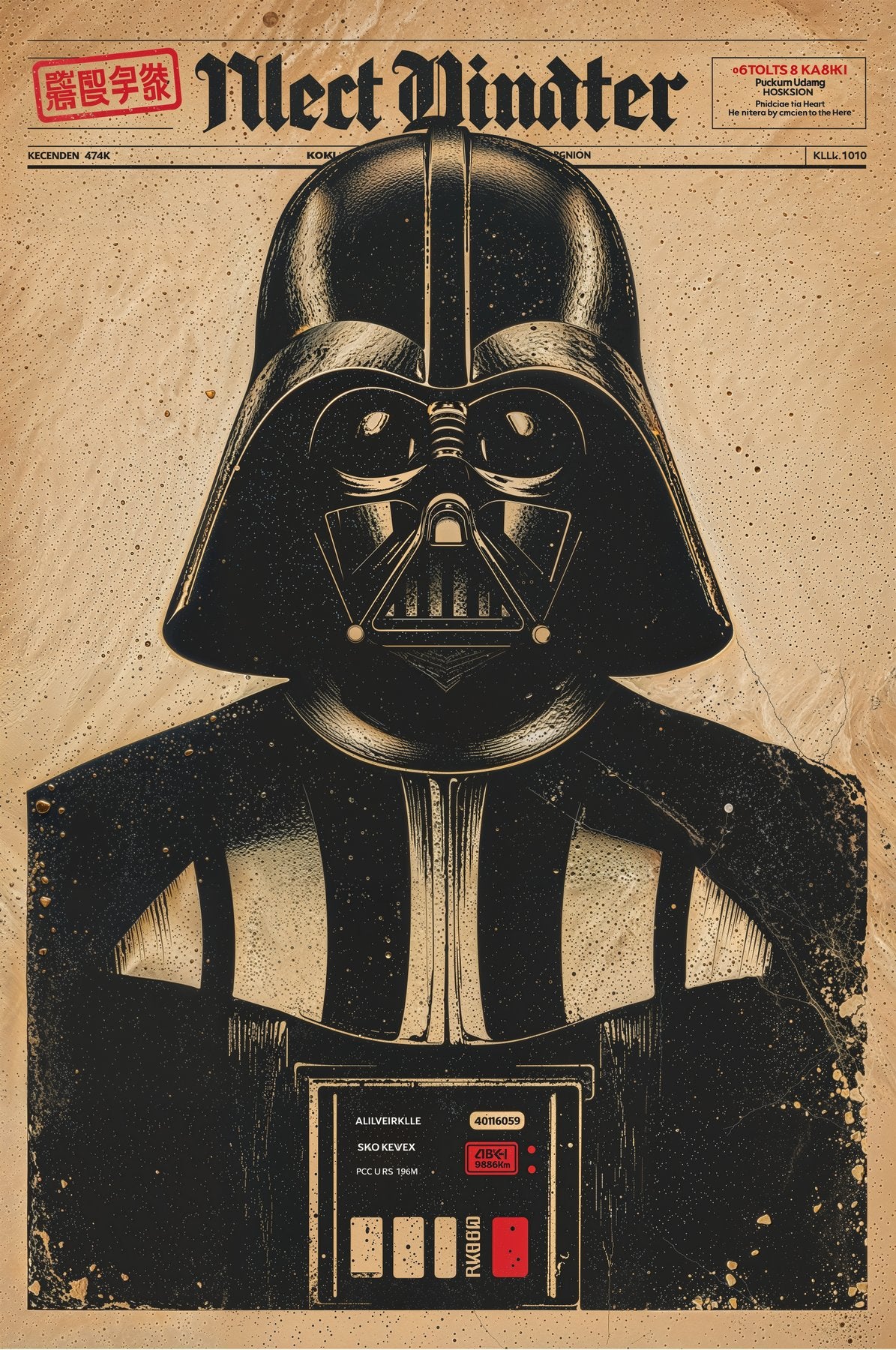 Sato Hageshi - The Guide - Darth Vader Propaganda - Signed and Numbered 2/10