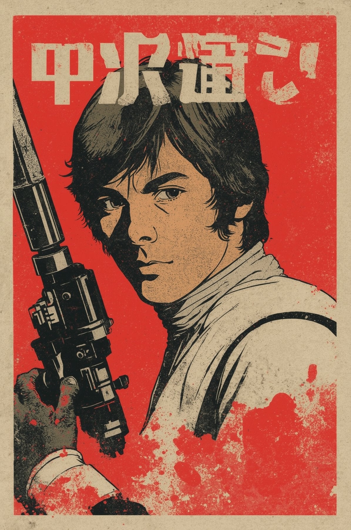 Sato Hageshi - Resistance Propaganda - Luke Skywalker - Signed and Numerated 7/10