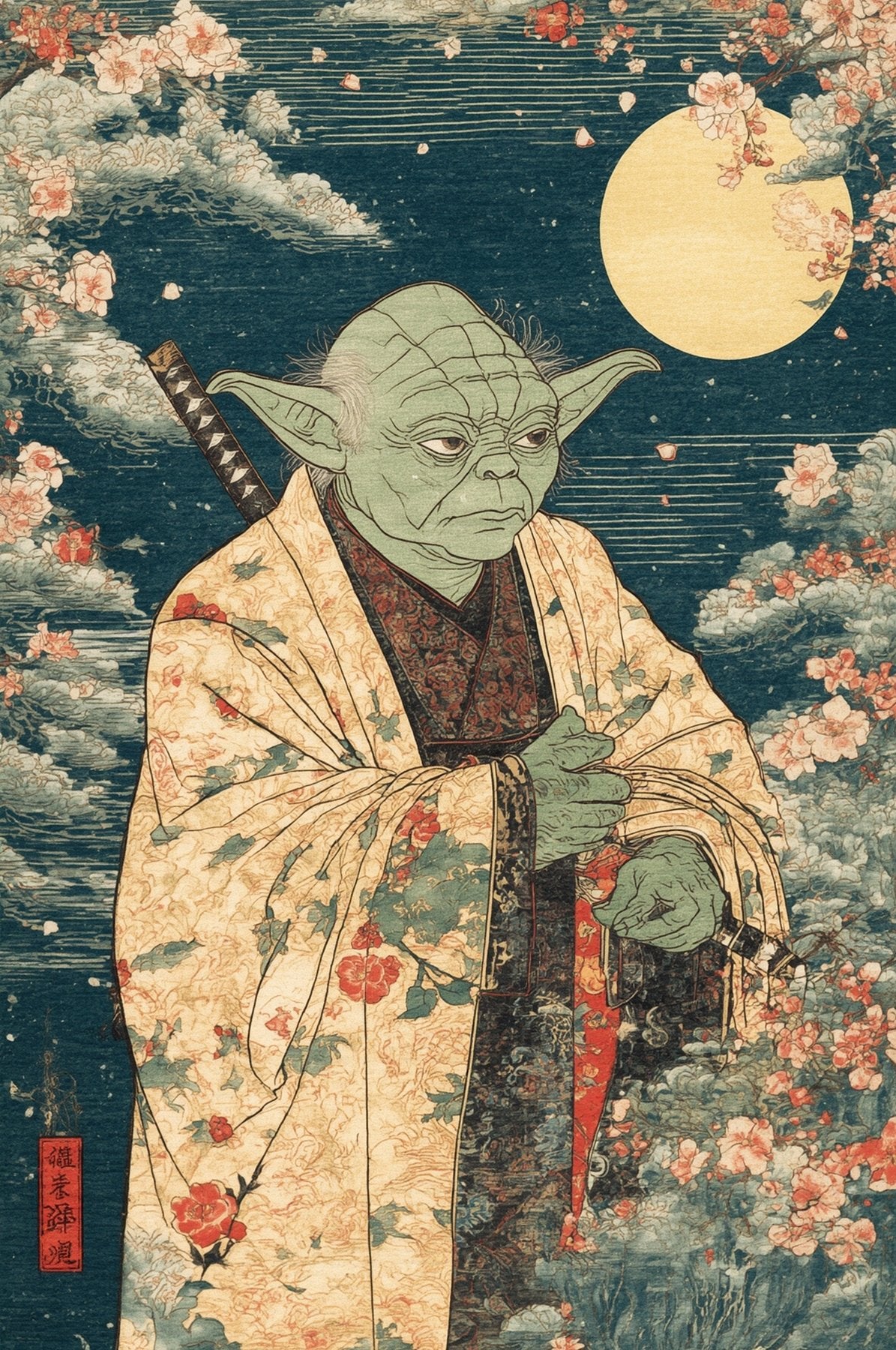Sato Hageshi - Master Yoda: Edo Moonlight - Signed and Numerated 3/10
