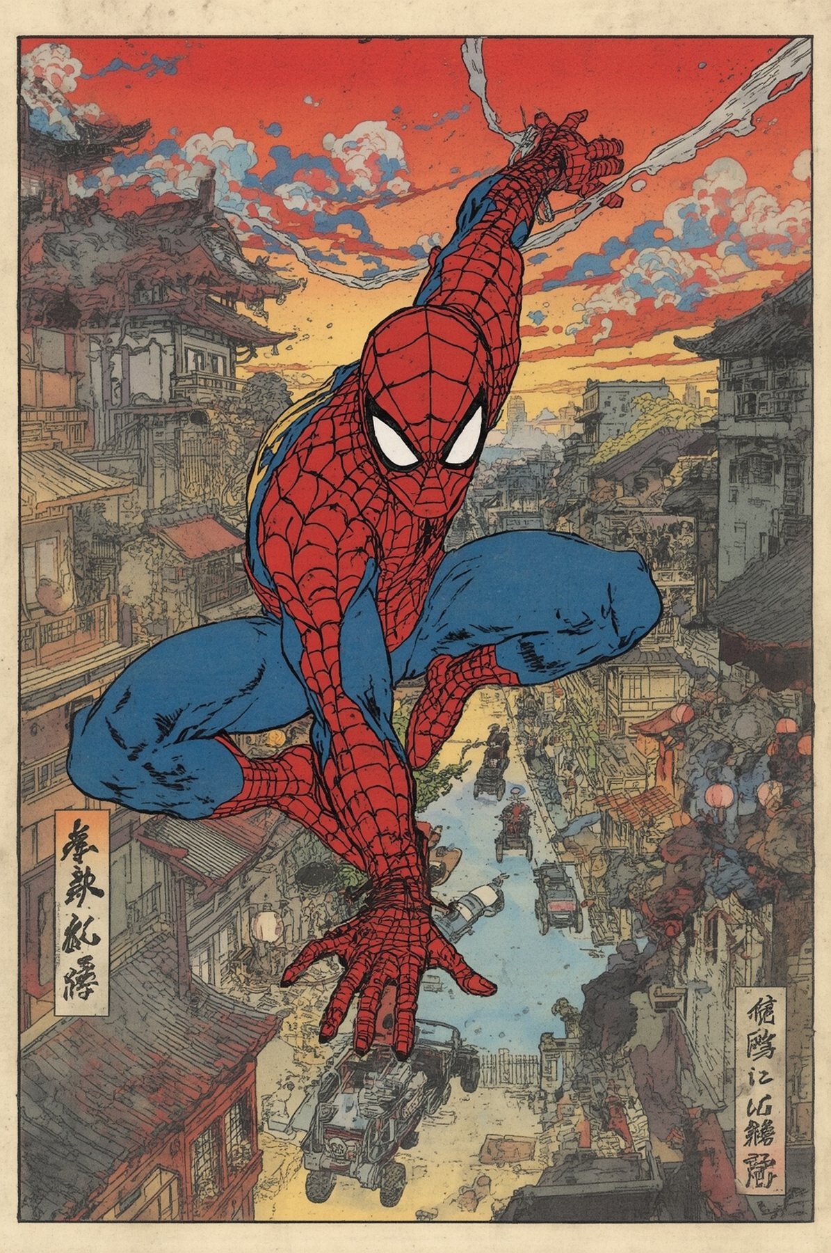 Sato Hageshi - The Way of the Web - Spider-Man - Signed and numbered 2/10