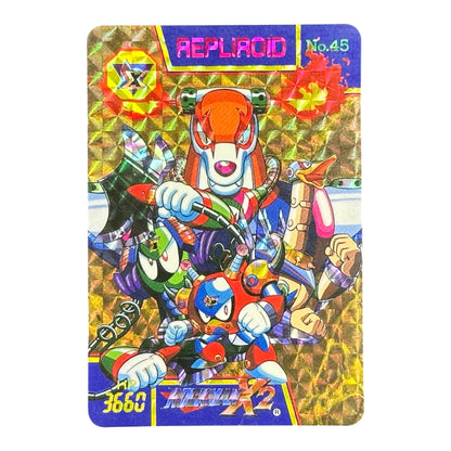 Megaman X2 Replirod No.45 Bandai 1994 Japan Holo Card Capcom Rare