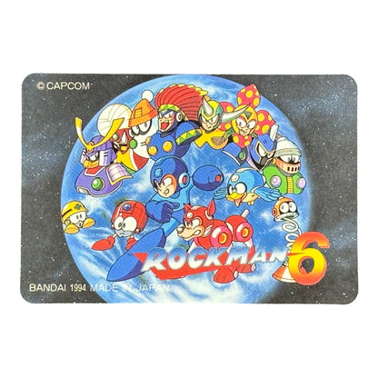 Rockman 6 No.132 Prism Holo Card Bandai 1994 Japan Megaman Robot Masters Group