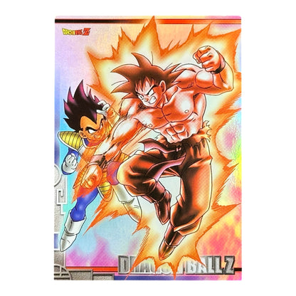 Dragon Ball Z Goku vs Vegeta Holographic Card S-04 Amada 2003 Prism DBZ Japan Collectible