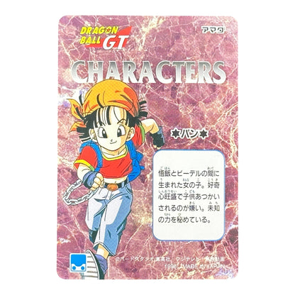 Dragon Ball GT Pan Gohan Videl Family Holographic Card 1996 Amada Prism Rare Japanese Anime Collectible