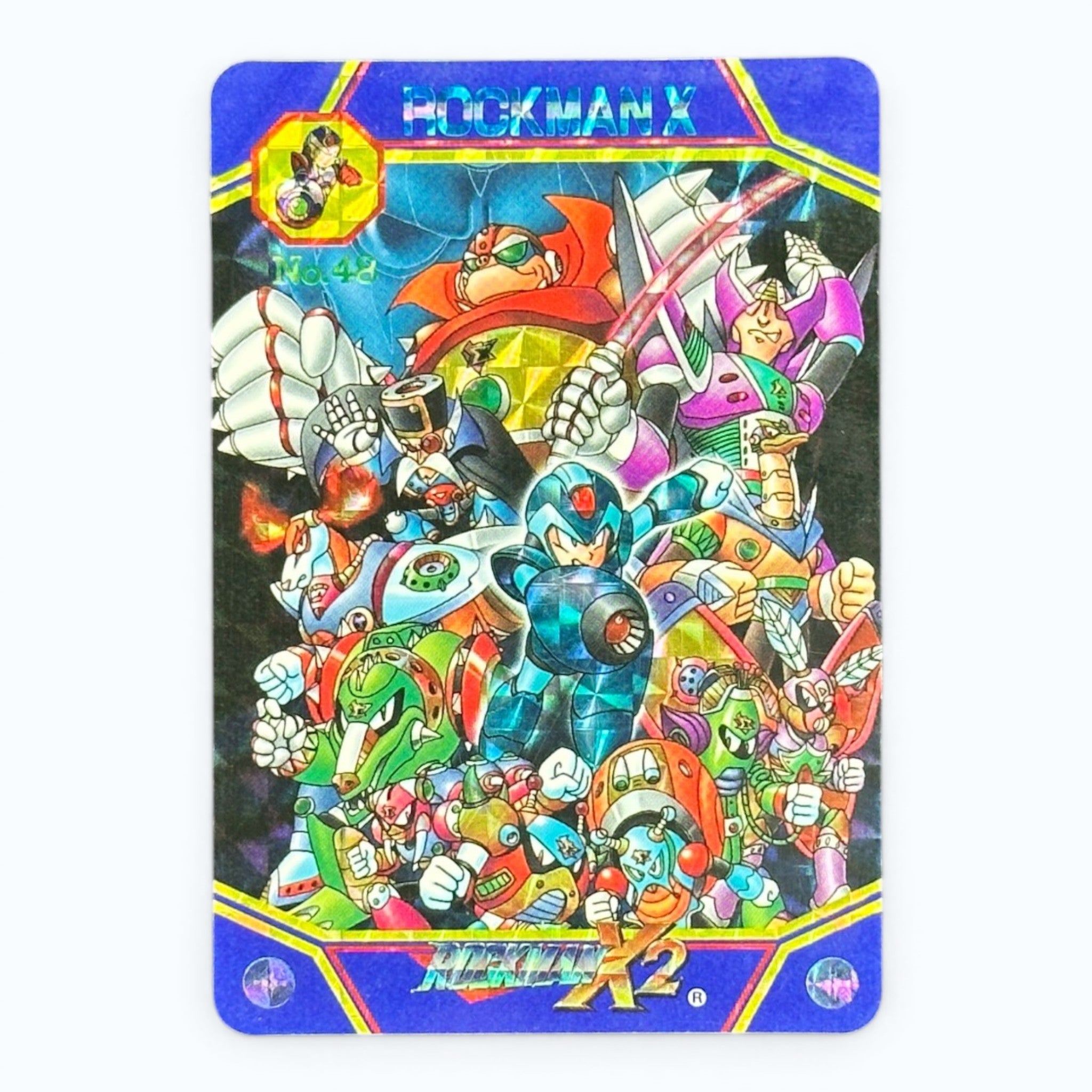 Mega Man X2 No.48 Prism Card Bandai 1994 Japanese Holo Rockman X Capcom
