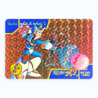 Mega Man X2 No.43 Prism Card Bandai 1994 Japanese Holo Rockman X HP7500