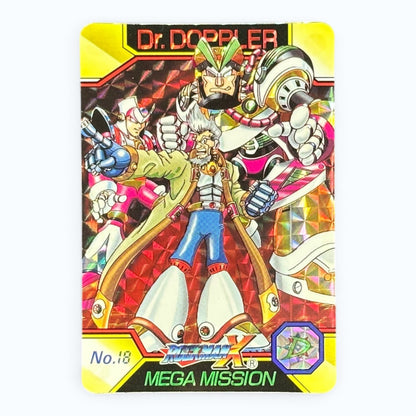 Mega Man X Dr. Doppler No.18 Prism Card Bandai 1995 Japanese Holo Rockman X