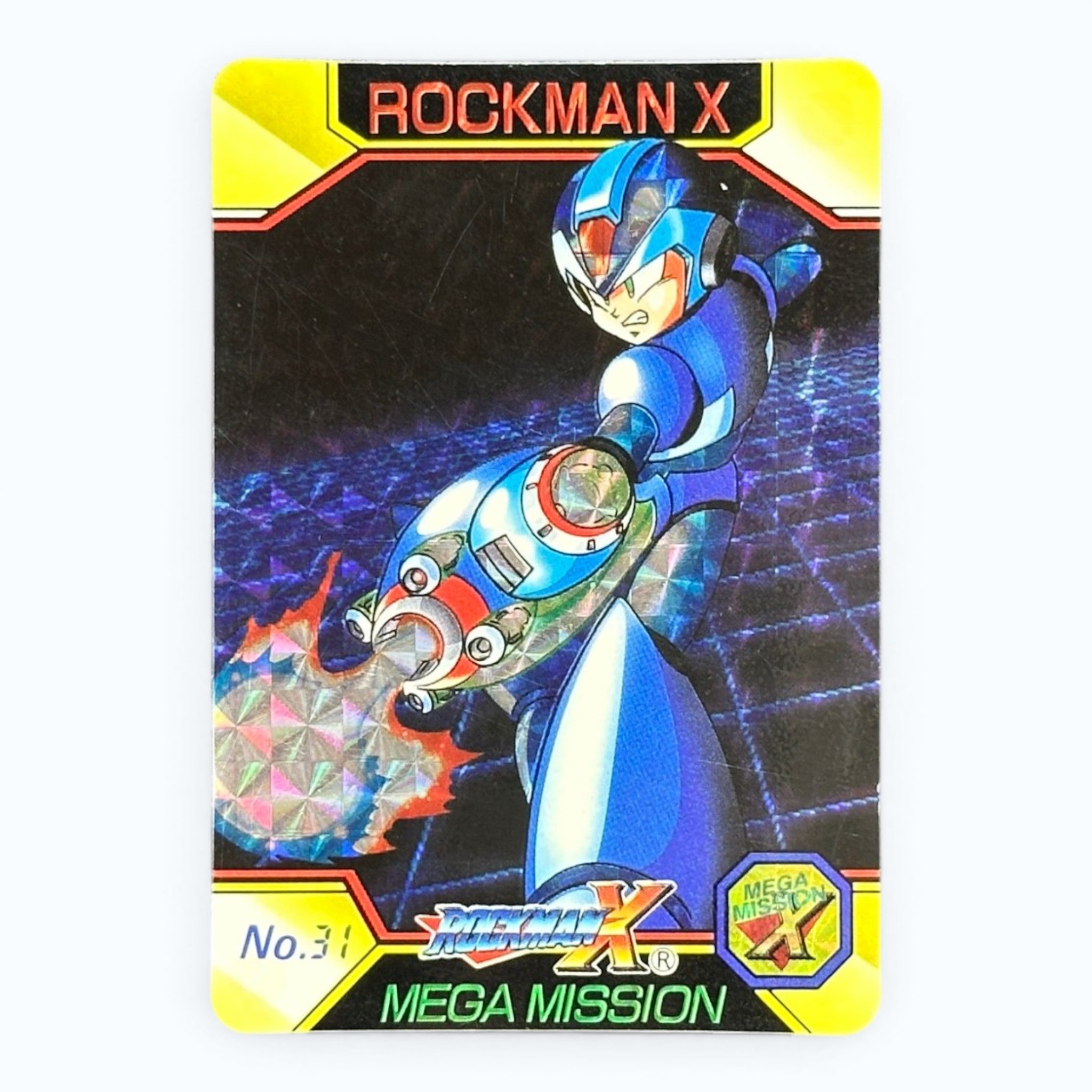 Mega Man X Clear Buster No.31 Prism Card Bandai 1995 Japanese Holo Rockman X