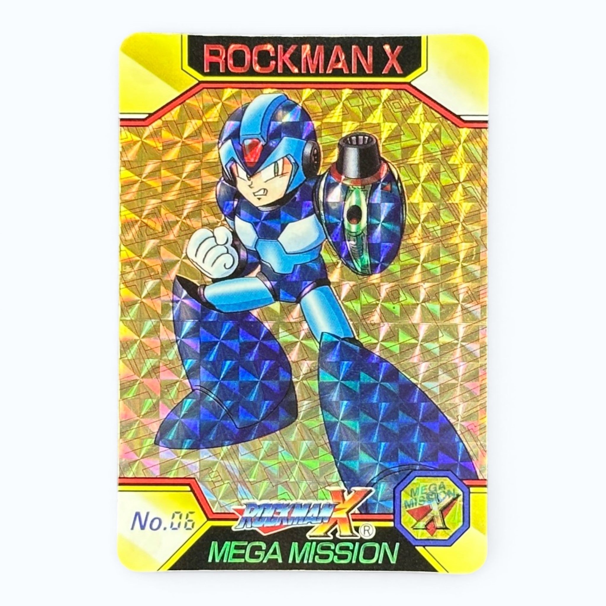 Mega Man X Clear Buster No.96 Prism Card Bandai 1995 Japanese Holo Rockman X