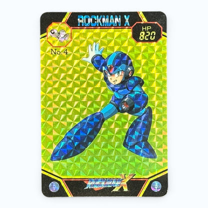 Mega Man X No.4 Prism Card Bandai 1995 Japanese Holo Rockman X HP820