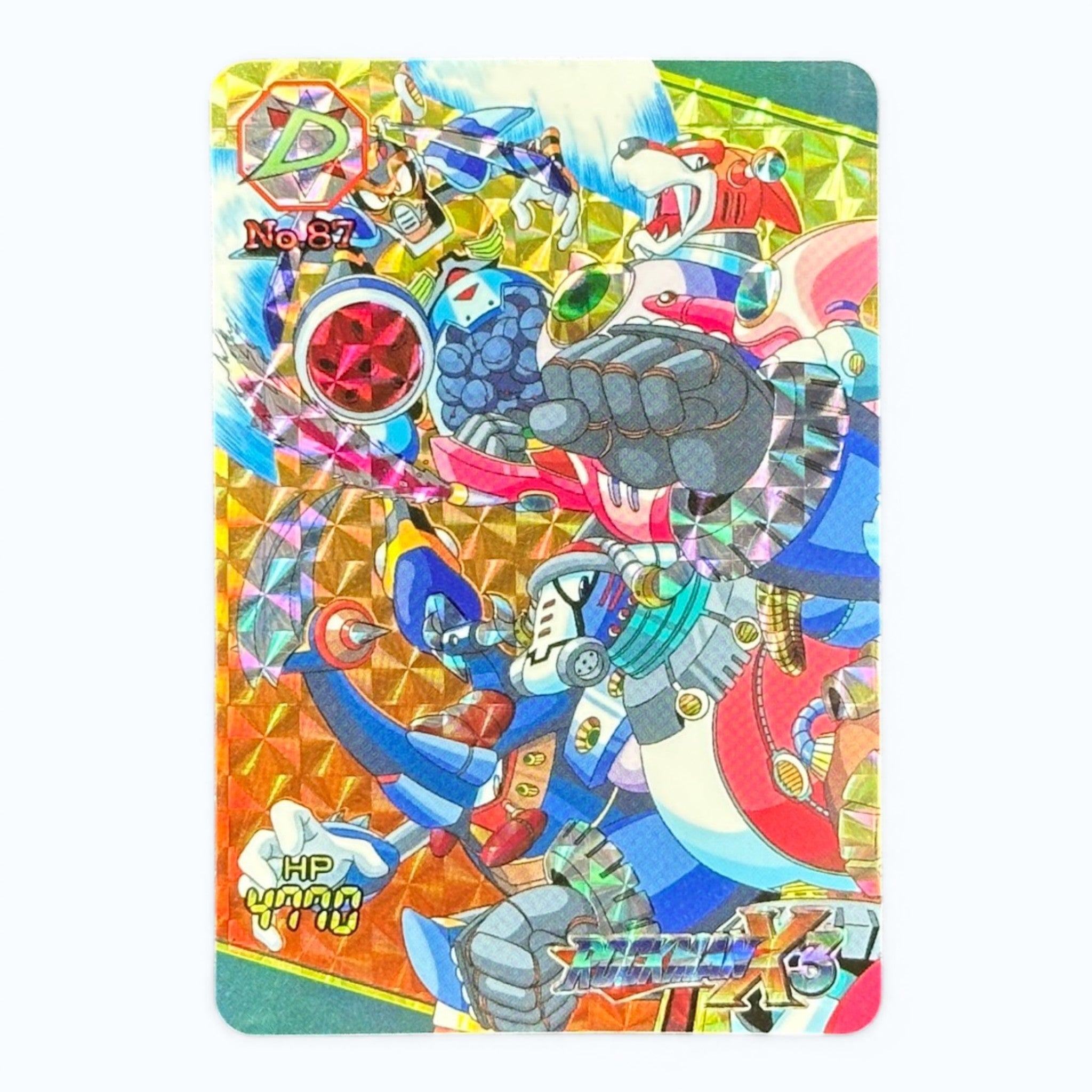 Mega Man X3 Reploid No.87 Prism Card Bandai 1995 Japanese Holo Rockman X3 Capcom