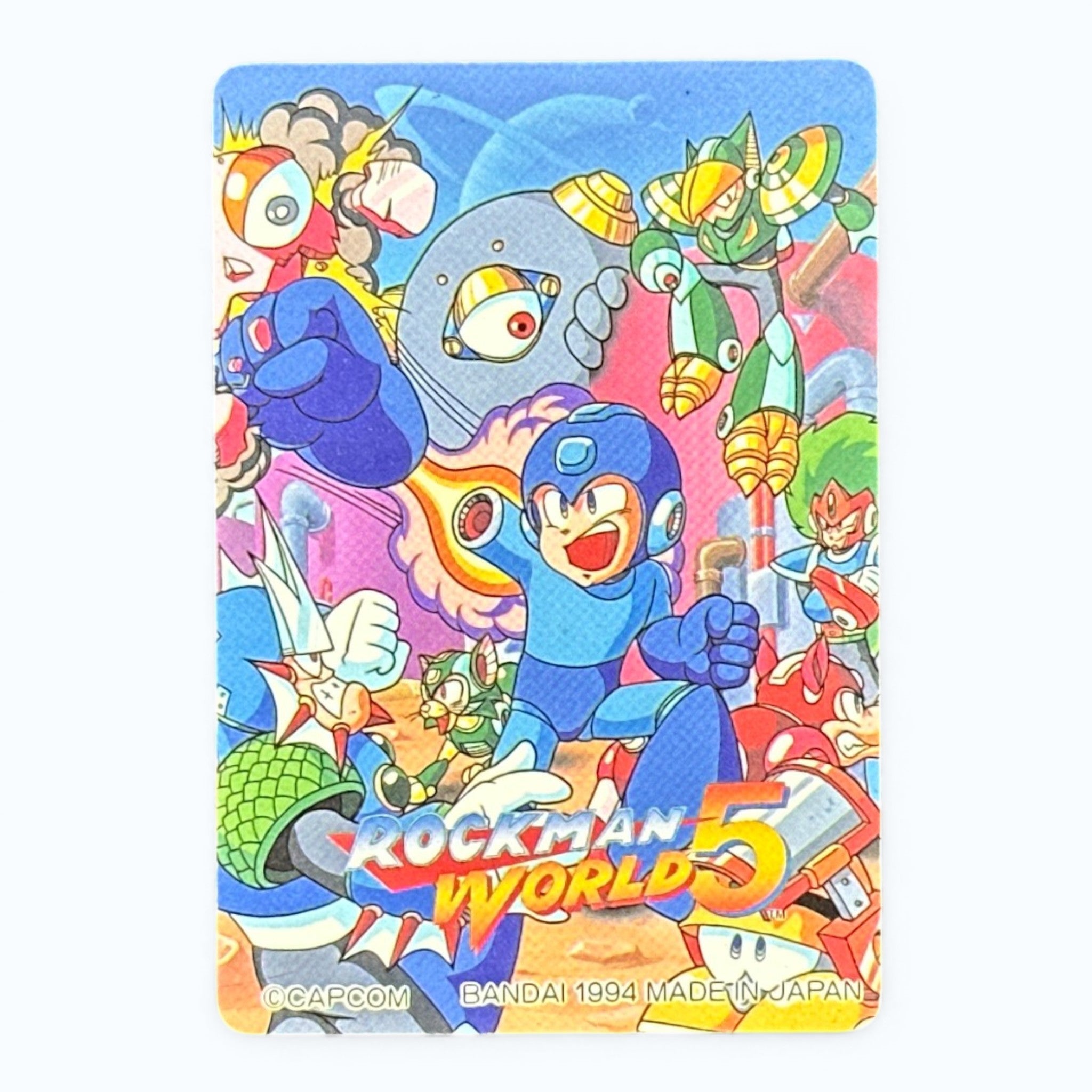 Rockman World 5 Holographic Card No.173 Bandai 1994 Mega Man Japanese Vintage Prism Card