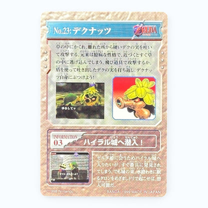 The Legend of Zelda Deku Scrub Card No.23 Bandai 1999 Japanese Nintendo Collectible