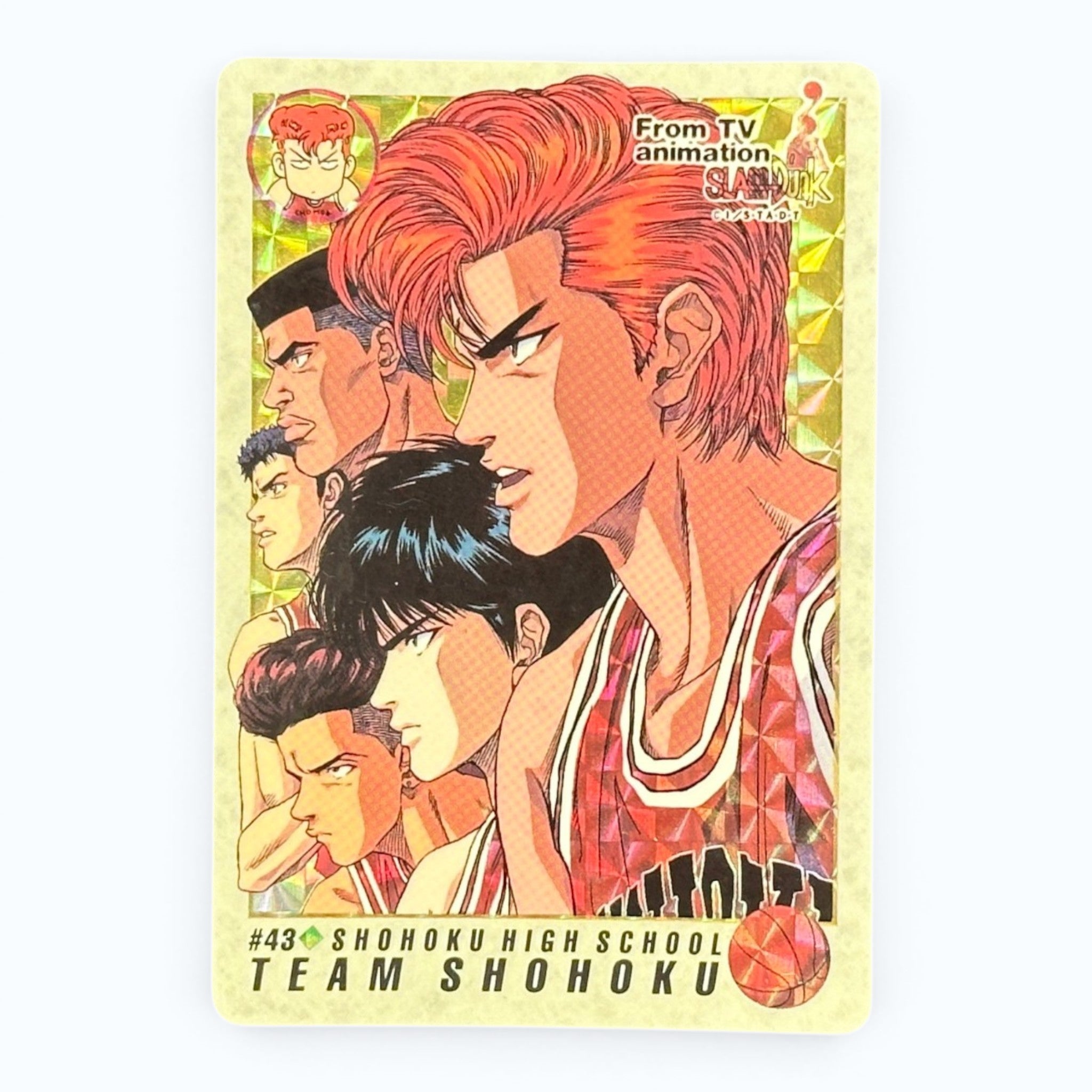 Slam Dunk Shohoku High School Team Card #43 Bandai 1994 Japanese Anime Collectible