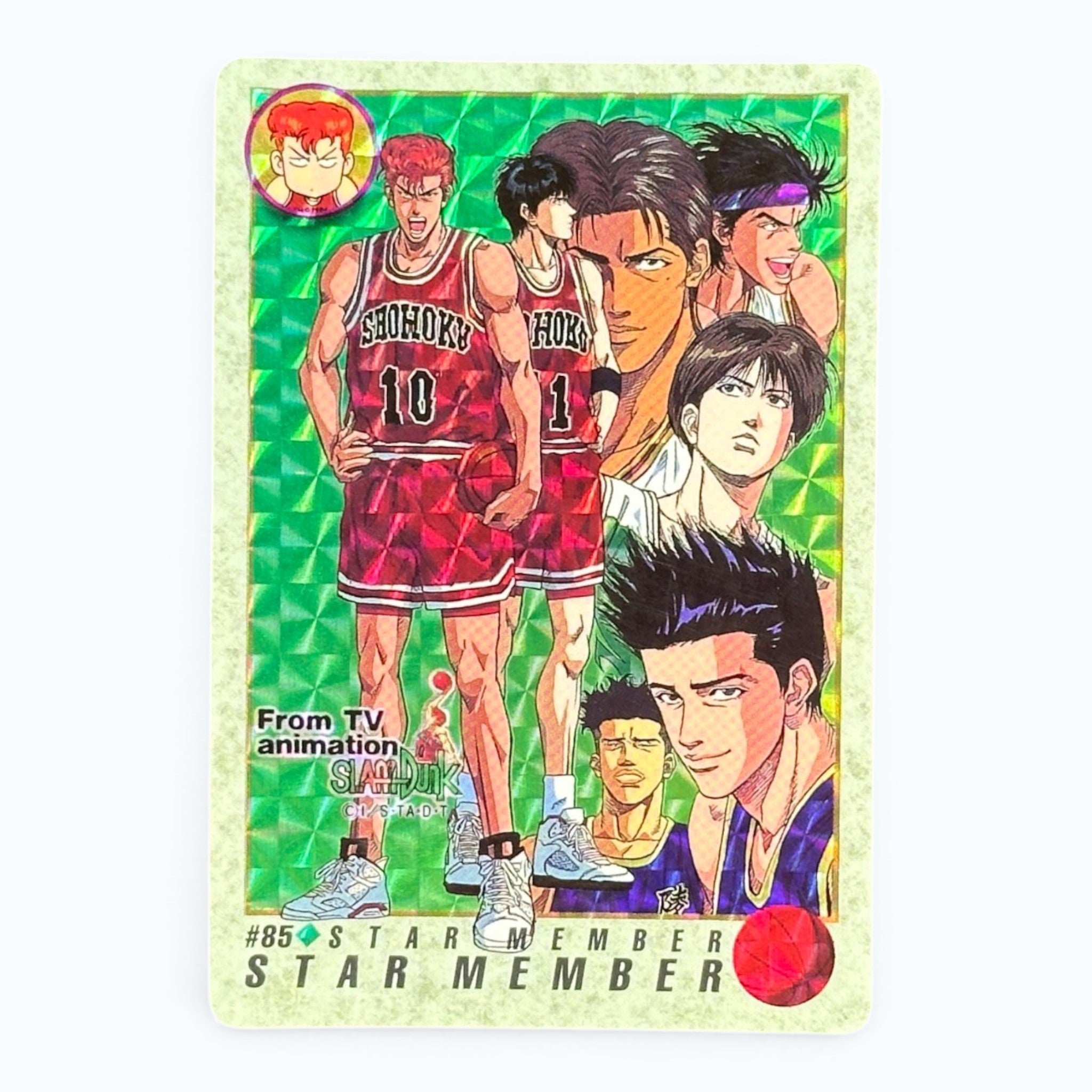 Slam Dunk Star Member #85 Bandai 1994 Japanese Prism Anime Card Shohoku Rival Teams