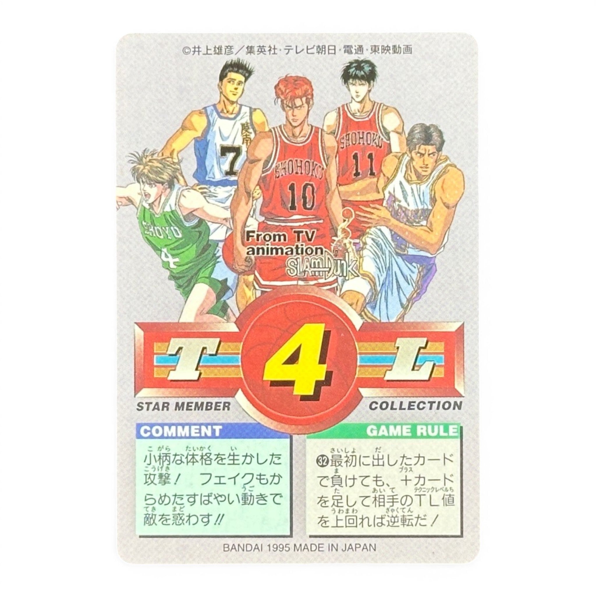 Slam Dunk Ryota Miyagi #95 Bandai 1995 Japanese Holo Anime Card Rare Collectible