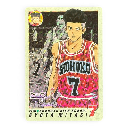 Slam Dunk Ryota Miyagi Prism Holo Card Bandai 1995 Japanese Anime Collectible