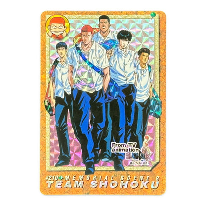 Slam Dunk Team Shohoku Memorial Scene Prism Holo Card Bandai 1995 Japanese Anime Collectible