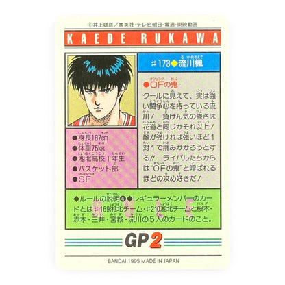 Slam Dunk Kaede Rukawa Prism Holo Card Bandai 1995 Shohoku Japanese Anime Collectible