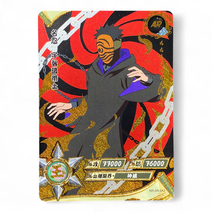 AR Naruto trading card featuring Obito Uchiha Art Rare holographic anime collectible