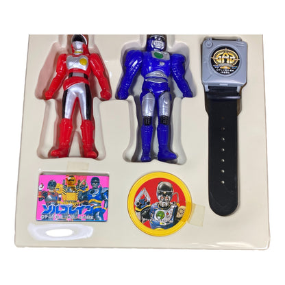 Tokkei Winspector Solbrain Battle Set Yutaka 1991 Vintage Boxed Figures Used