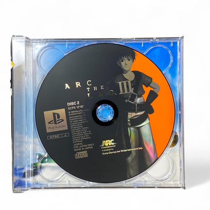Arc the Lad III Japanese PS1 game cover featuring anime characters in tactical RPG pose

