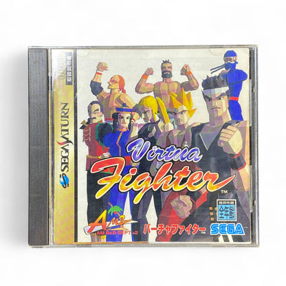Virtua Fighter SEGA Saturn Japanese edition cover with original polygon 3D fighters

