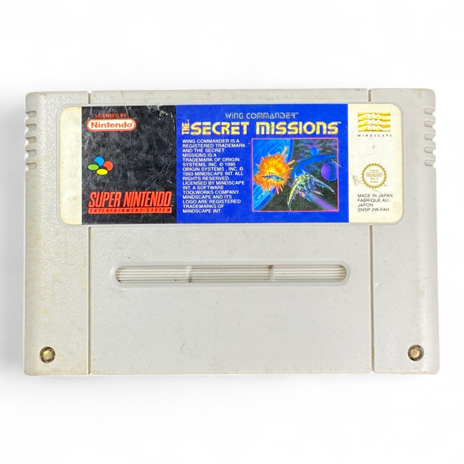Wing Commander Secret Missions SNES cartridge PAL version space combat game