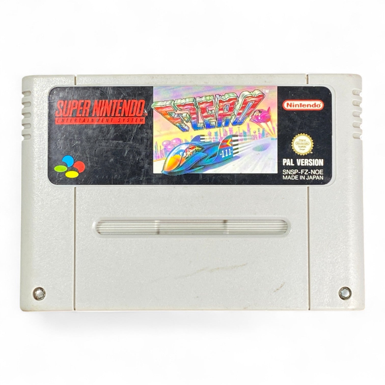 F-Zero SNES cartridge PAL version SNSP-FZ-NOE retro racing game