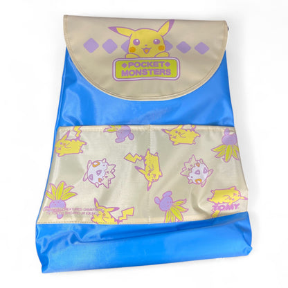 Pokémon Storage Bag TOMY Vintage Japan Pikachu Foldable Organizer Opened