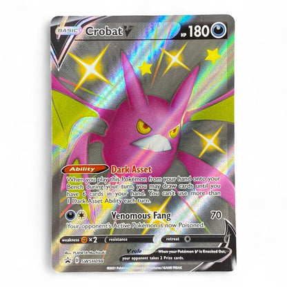 shiny crobat pokemon card Crobat V Shiny Full Art Promo SWSH098 Pokémon TCG – English Holo Rare – Japan Youkoso