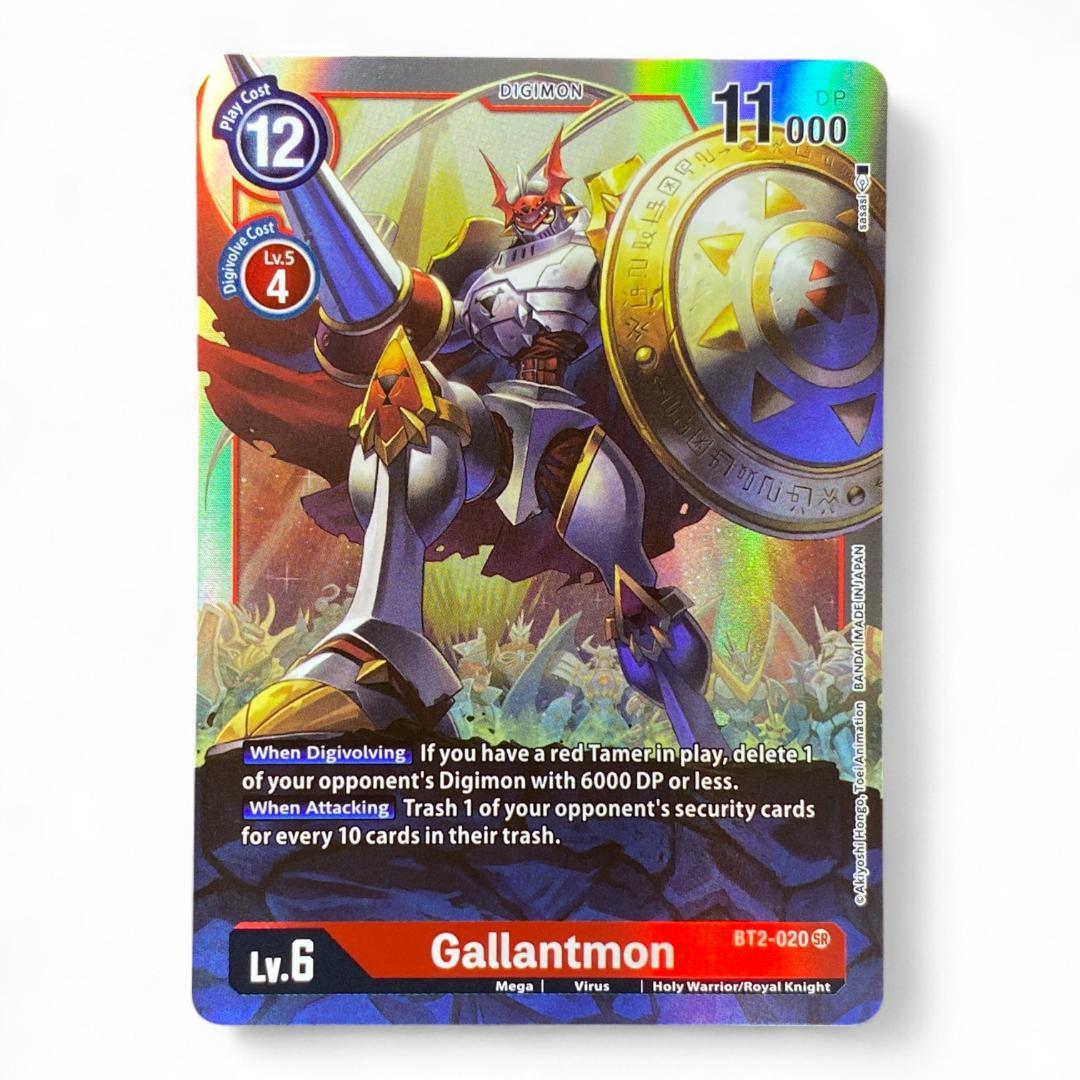 Digimon Card Game Gallantmon BT2-020 SR Holo Mega Level 6 Royal Knight

