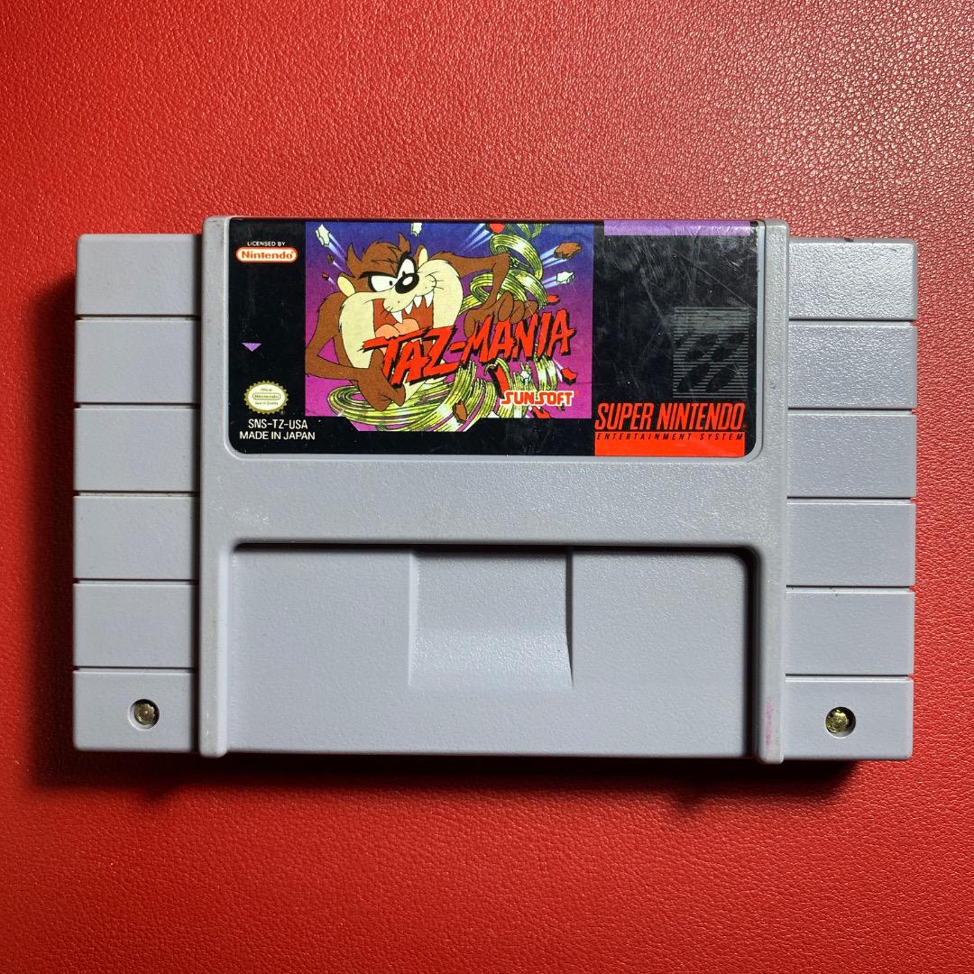 Taz-Mania SNES Super Famicom Game Cartridge - Classic Retro Gaming Fun