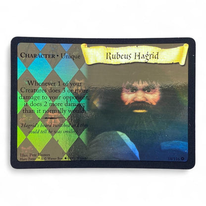 Harry Potter Rubeus Hagrid trading card English 18/116 2001 Wizards

