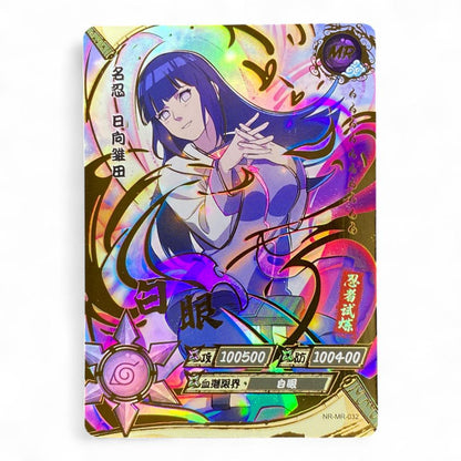 Naruto Hinata Hyuga MR Trading Card NR-MR-032 Prism Holo Byakugan