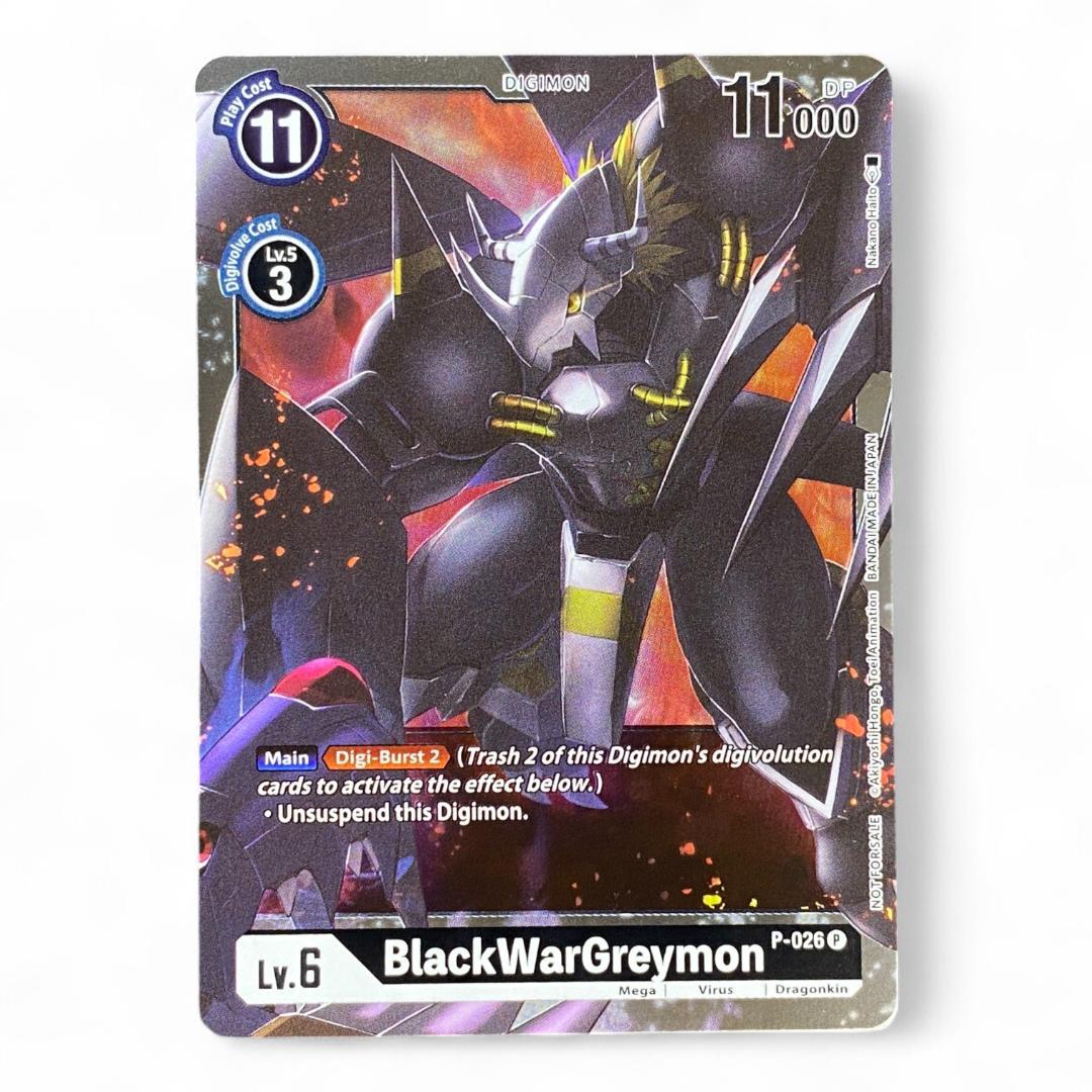Digimon Card Game BlackWarGreymon P-026 Promo Holo Mega Dragonkin Level 6

