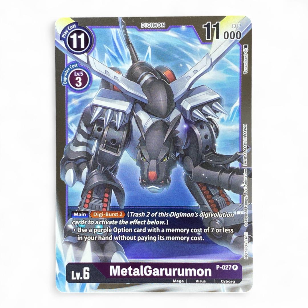 Digimon Card Game MetalGarurumon P-027 Promo Holo Mega Level 6 Purple Card

